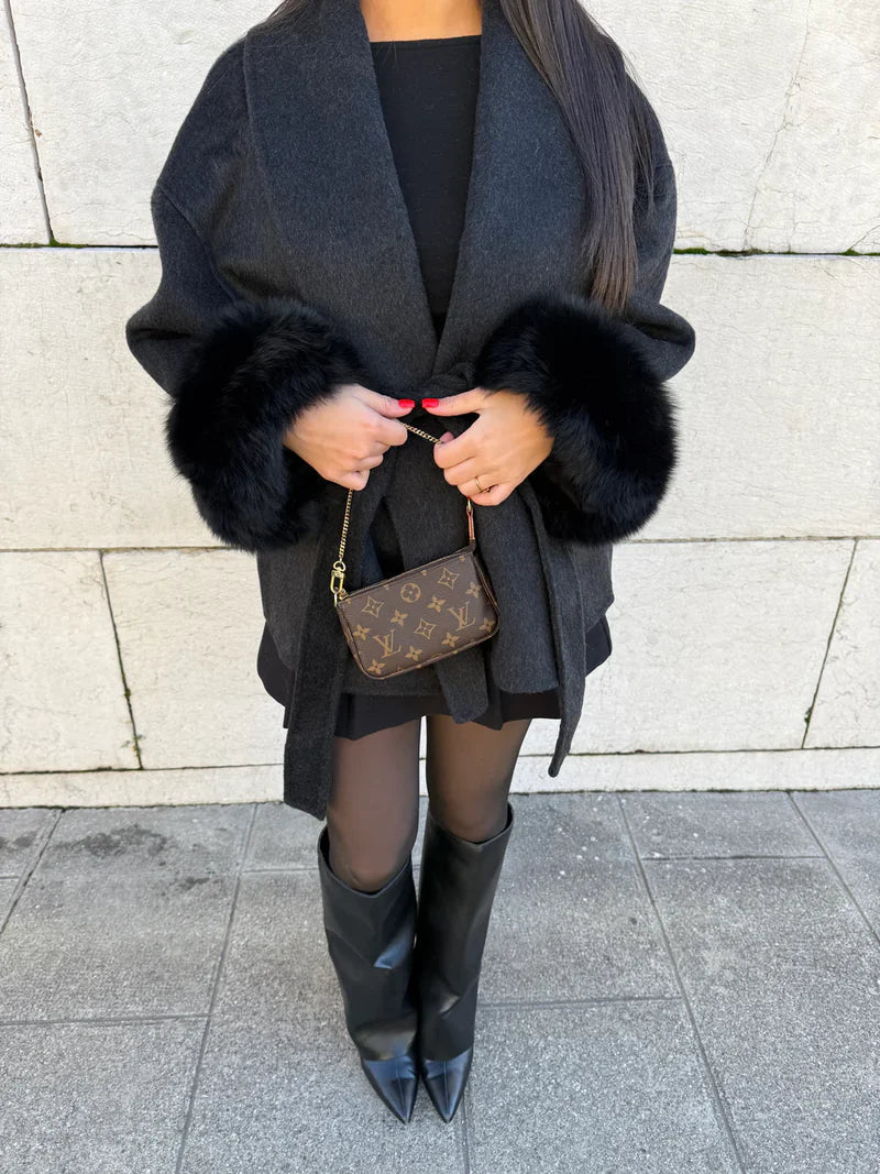 Women's Winter Jacket with Faux Fur Collar