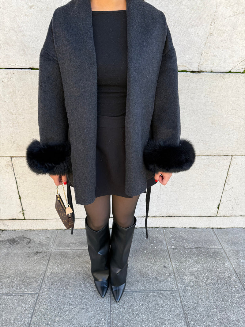 Women's Winter Jacket with Faux Fur Collar