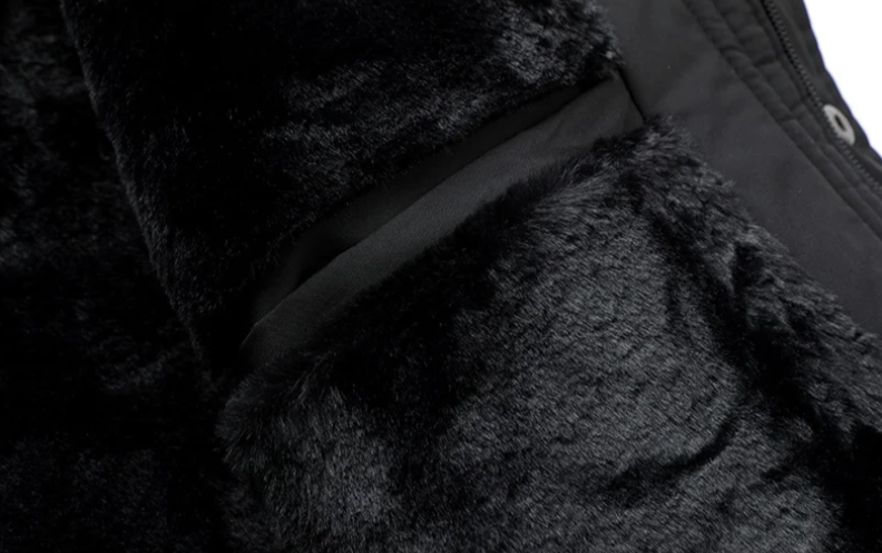 Warm Winter Parka for Men with Removable Hood and Practical Zippers