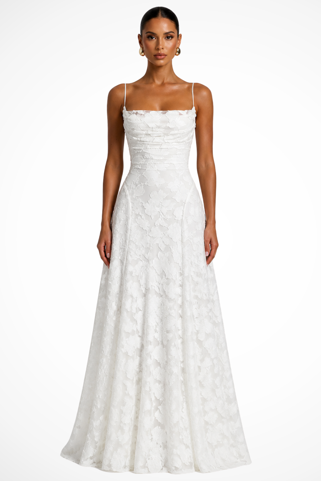 Women’s Strapless Lace Mermaid Evening Gown with Open Back