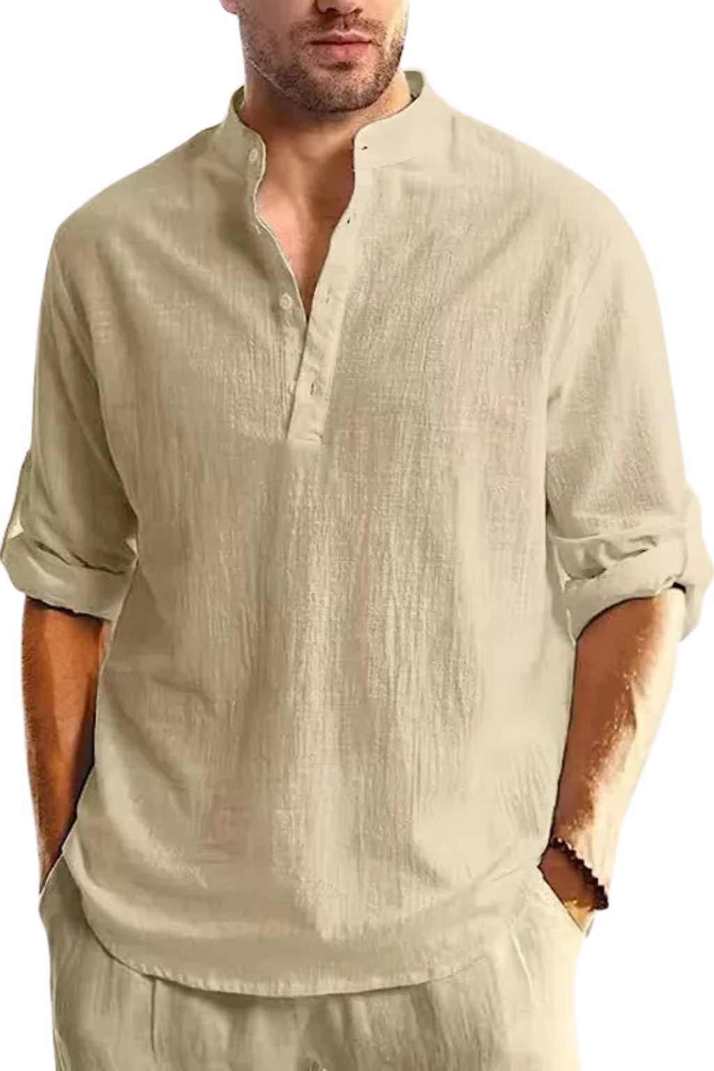Lightweight Men’s Linen Collar Shirt