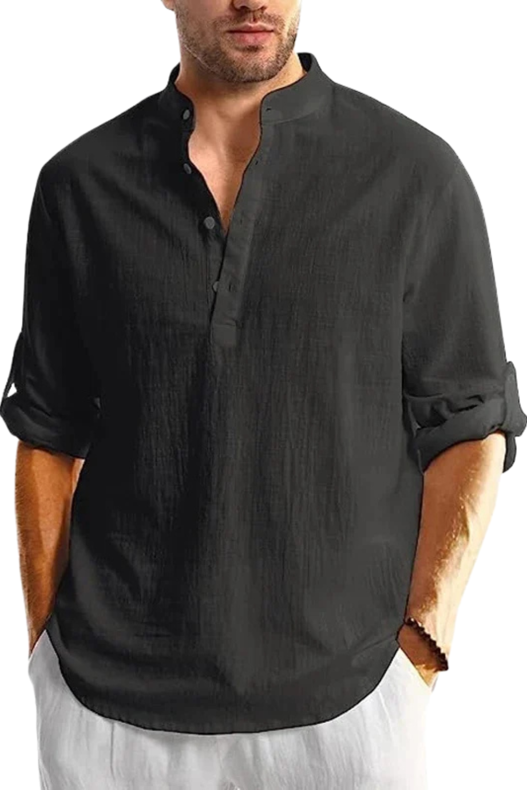 Lightweight Men’s Linen Collar Shirt