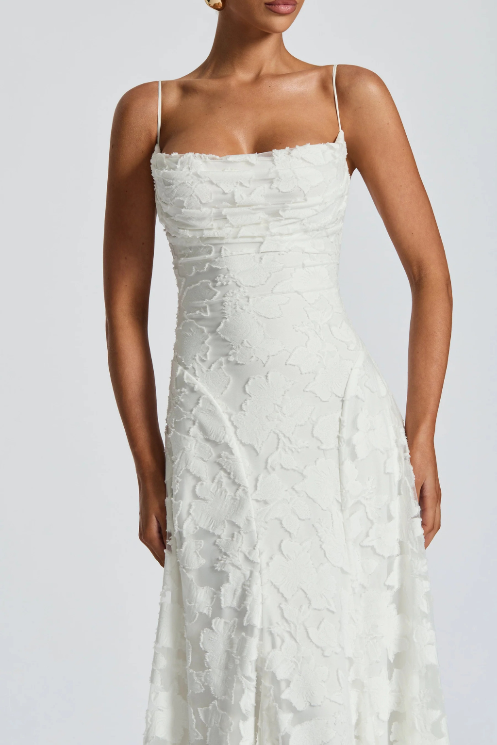Women’s Strapless Lace Mermaid Evening Gown with Open Back