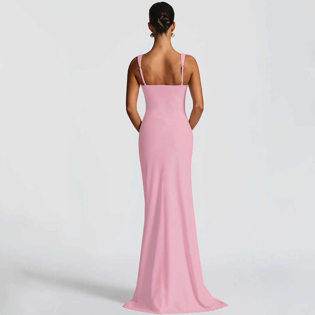Women's Elegant High-Slit Bodycon Maxi Dress
