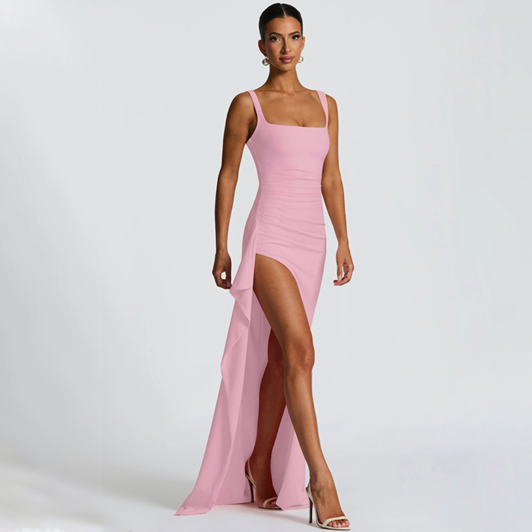 Women's Elegant High-Slit Bodycon Maxi Dress