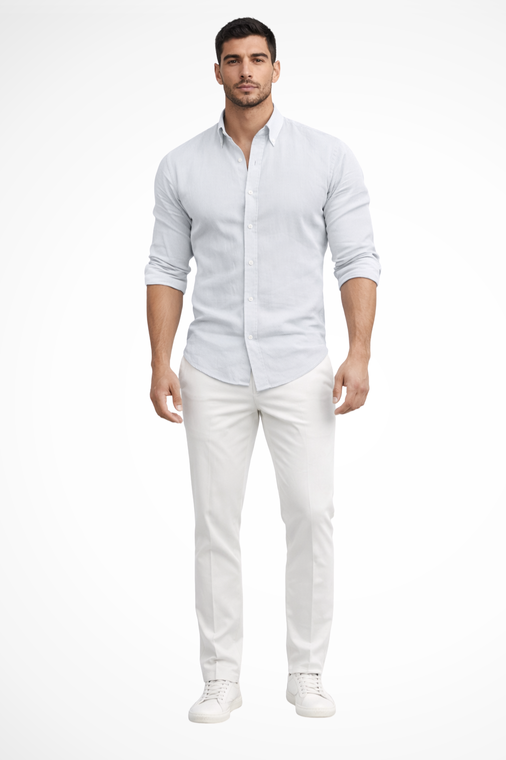 Men's Loose Fit Long Sleeve Casual Shirt