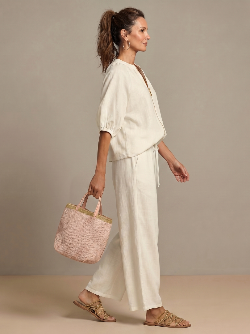 Women's Relaxed Zip-Up Two-Piece Set
