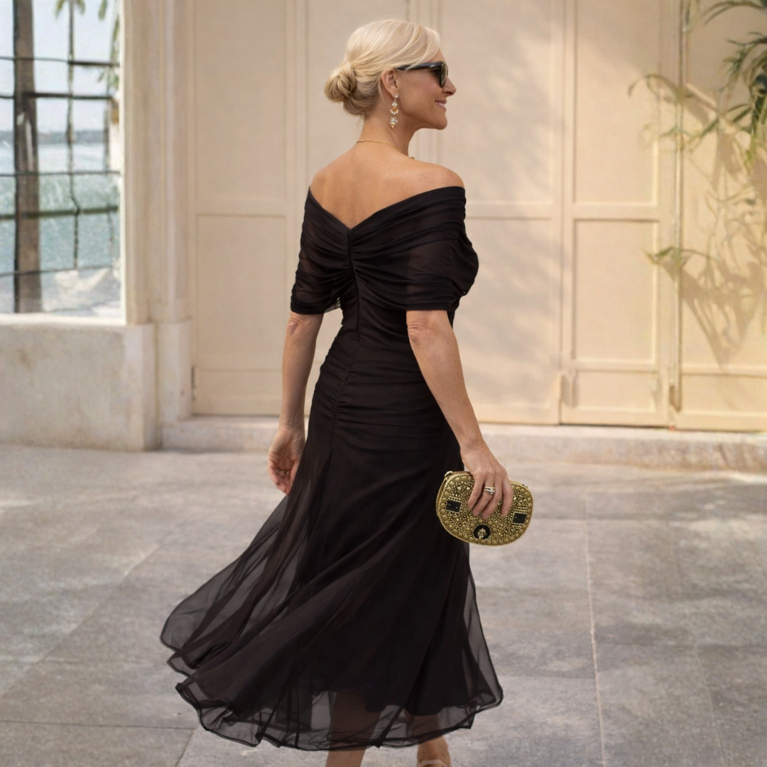 Women's Off Shoulder Mermaid Maxi Dress