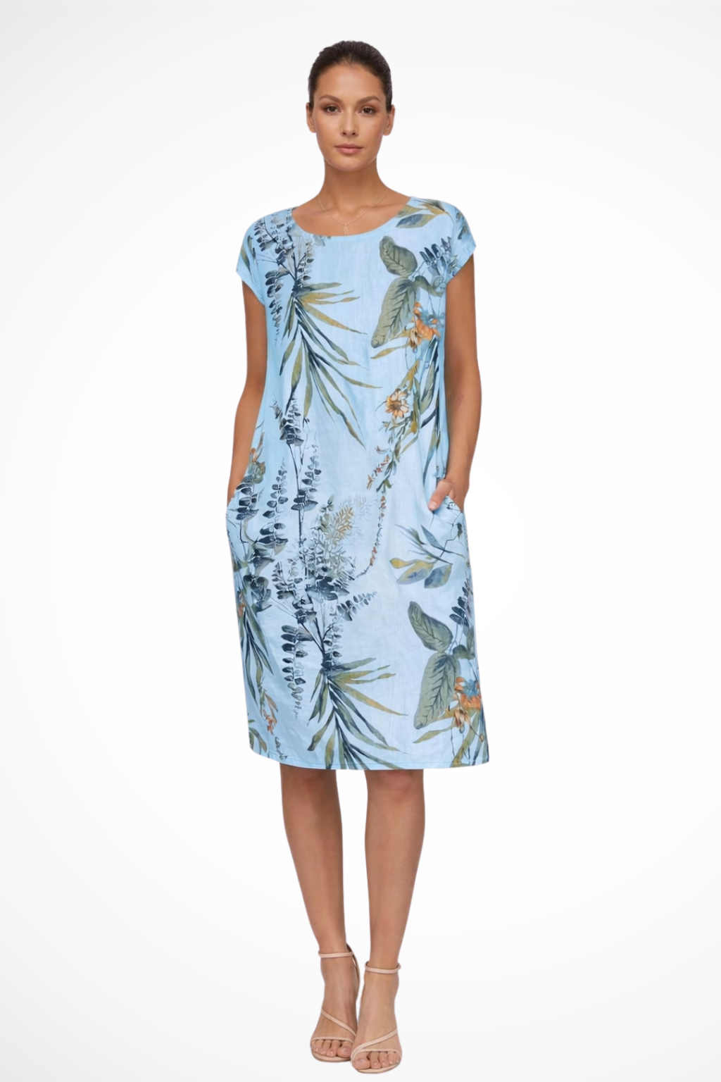 Women's Relaxed Fit Summer Dress Botanical Print