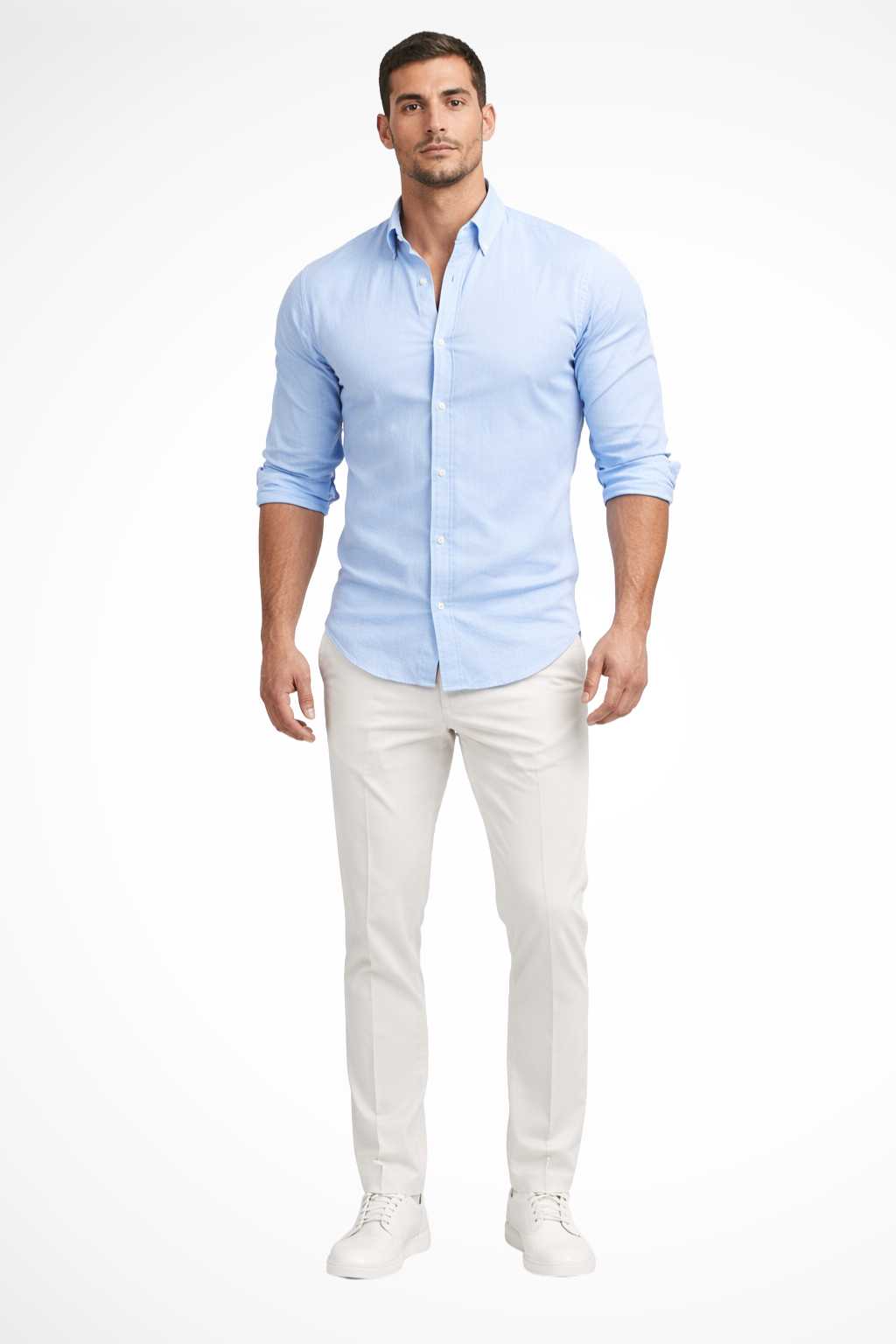 Men's Loose Fit Long Sleeve Casual Shirt