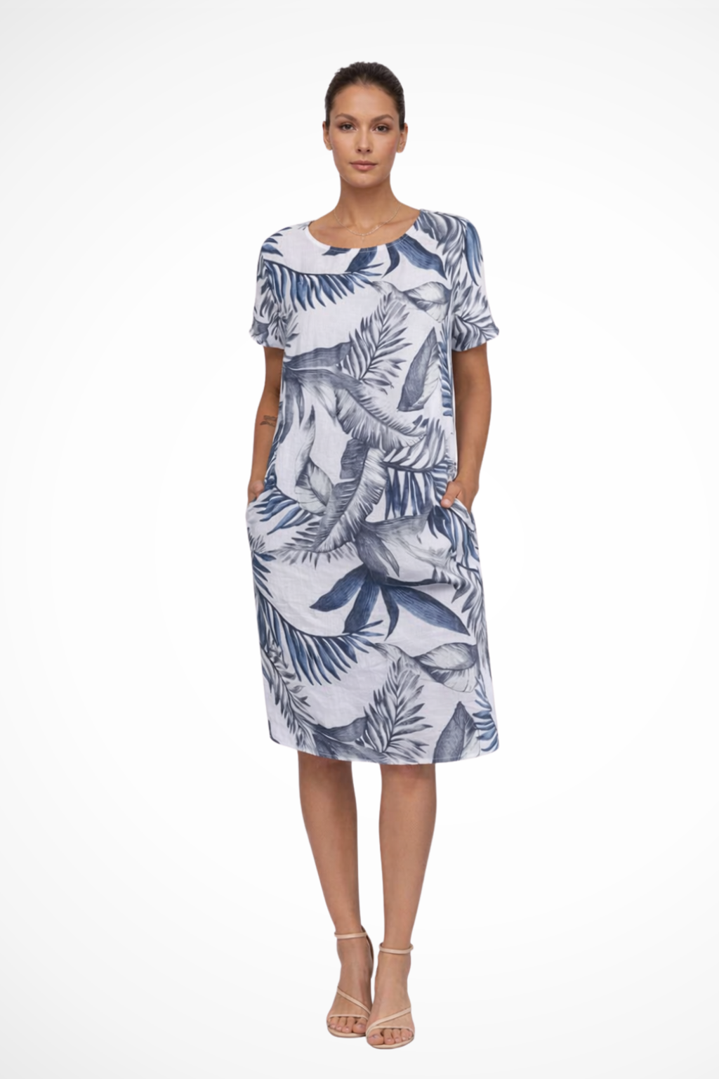 Floral Print Midi Dress for Women with Relaxed Feminine Silhouette