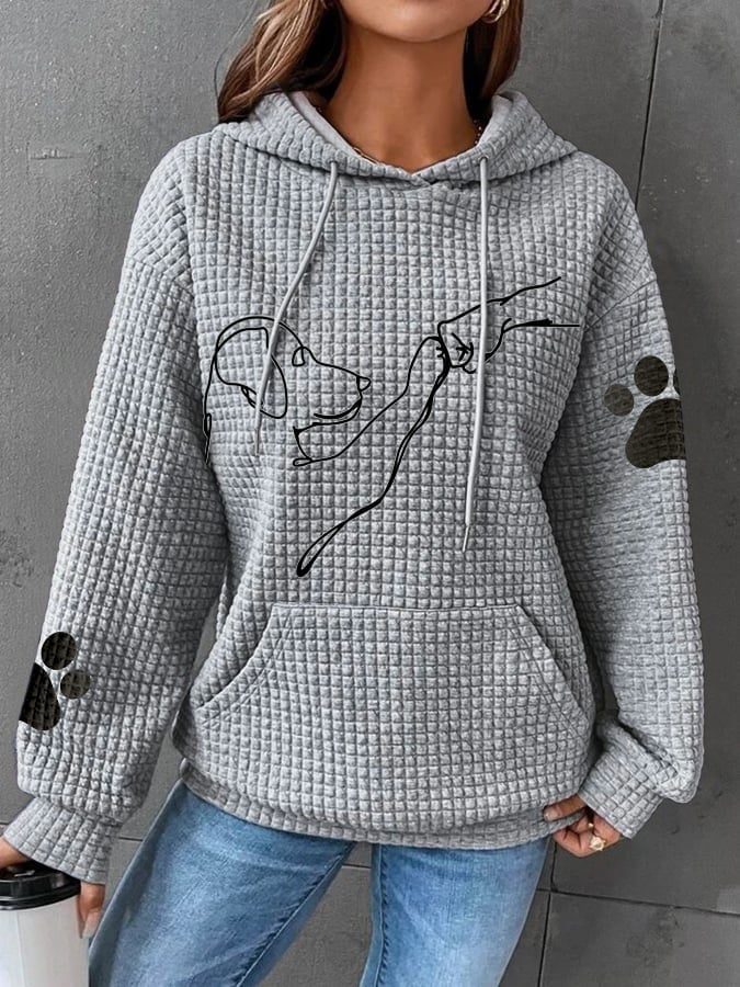 Comfortable Women's Hoodie | With Cute Dog Prints
