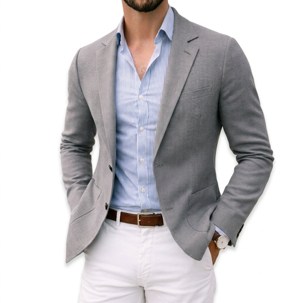 Men’s Slim-Fit Tailored Single-Breasted Blazer