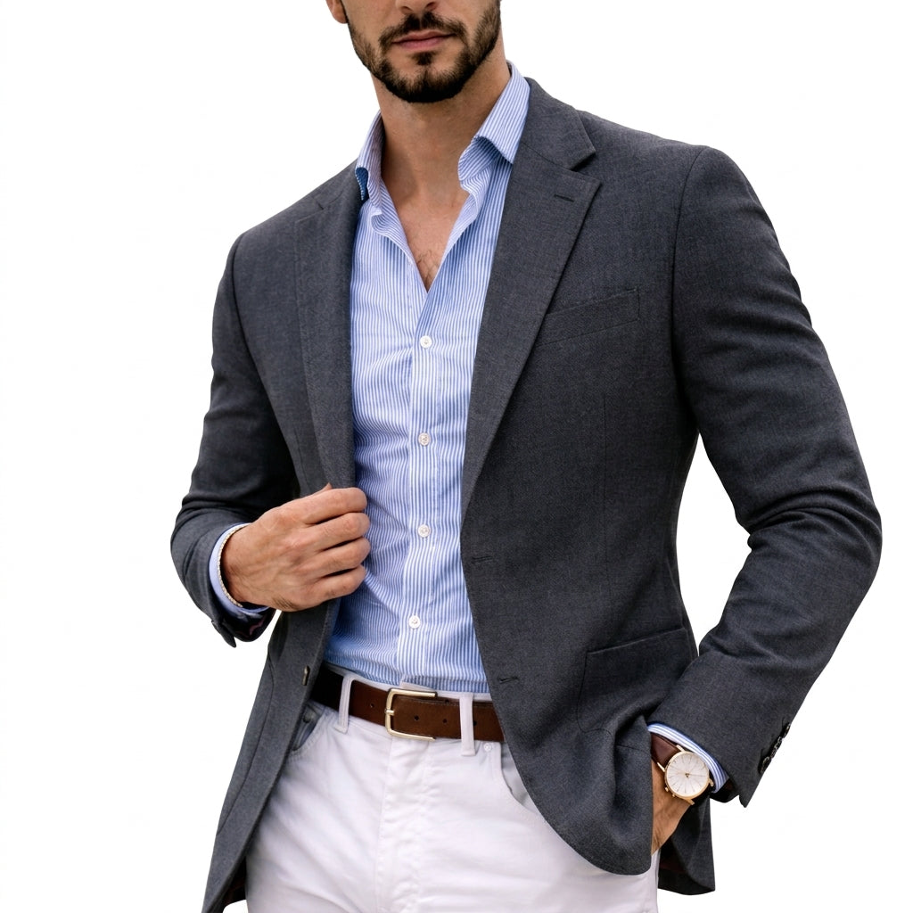 Men’s Slim-Fit Tailored Single-Breasted Blazer