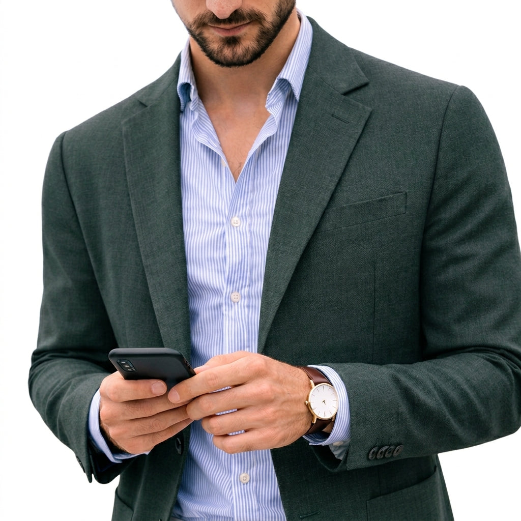 Men’s Slim-Fit Tailored Single-Breasted Blazer