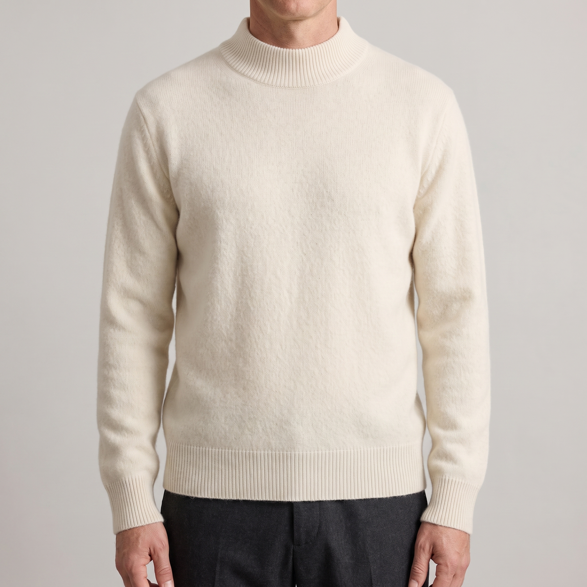 Men's Classic Ribbed Knit Crewneck Sweater