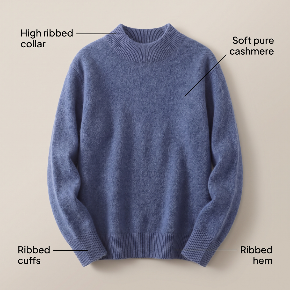 Men's Classic Ribbed Knit Crewneck Sweater