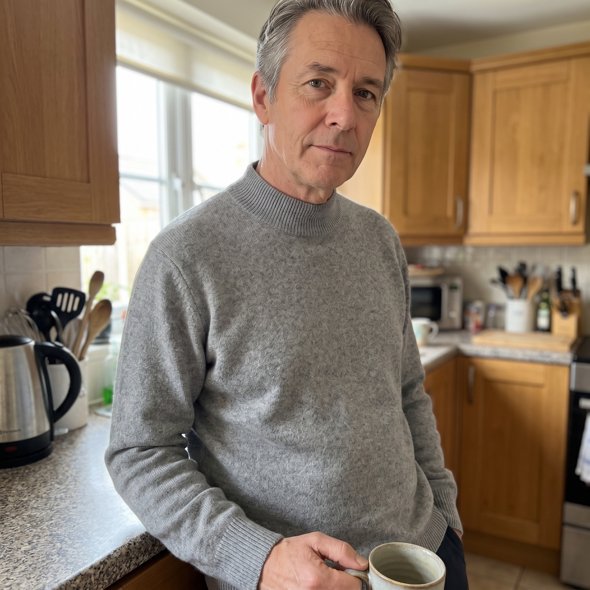 Men's Classic Ribbed Knit Crewneck Sweater