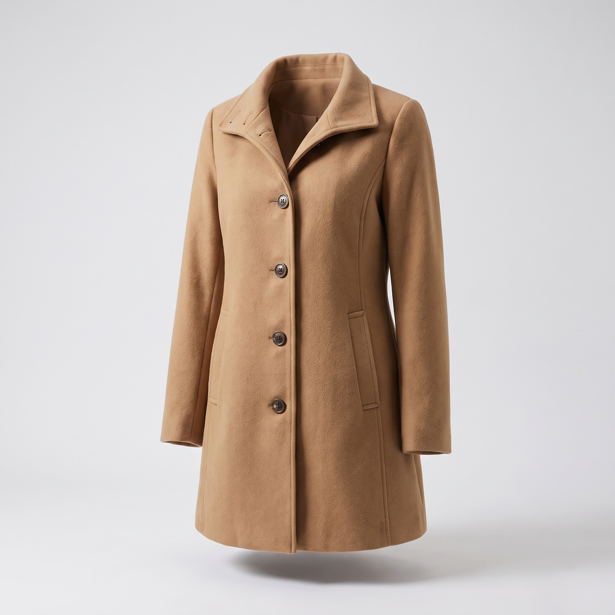 Women's Classic Wool-Blend Longline Winter Coat