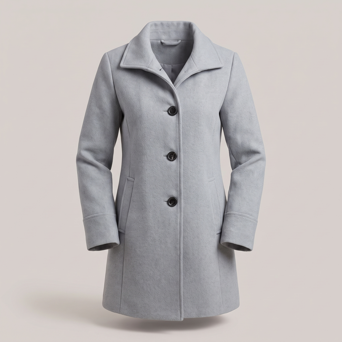 Women's Classic Wool-Blend Longline Winter Coat