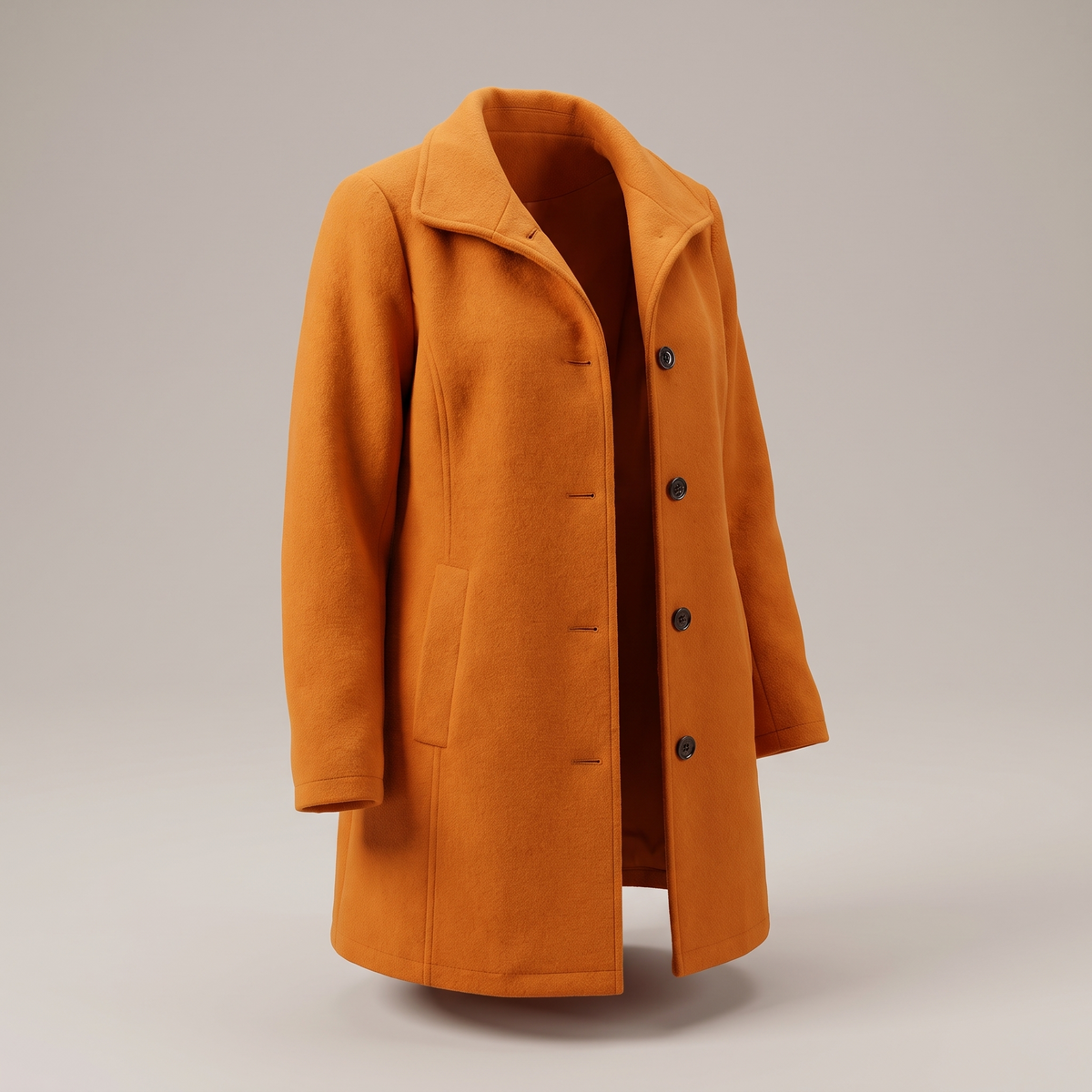 Women's Classic Wool-Blend Longline Winter Coat