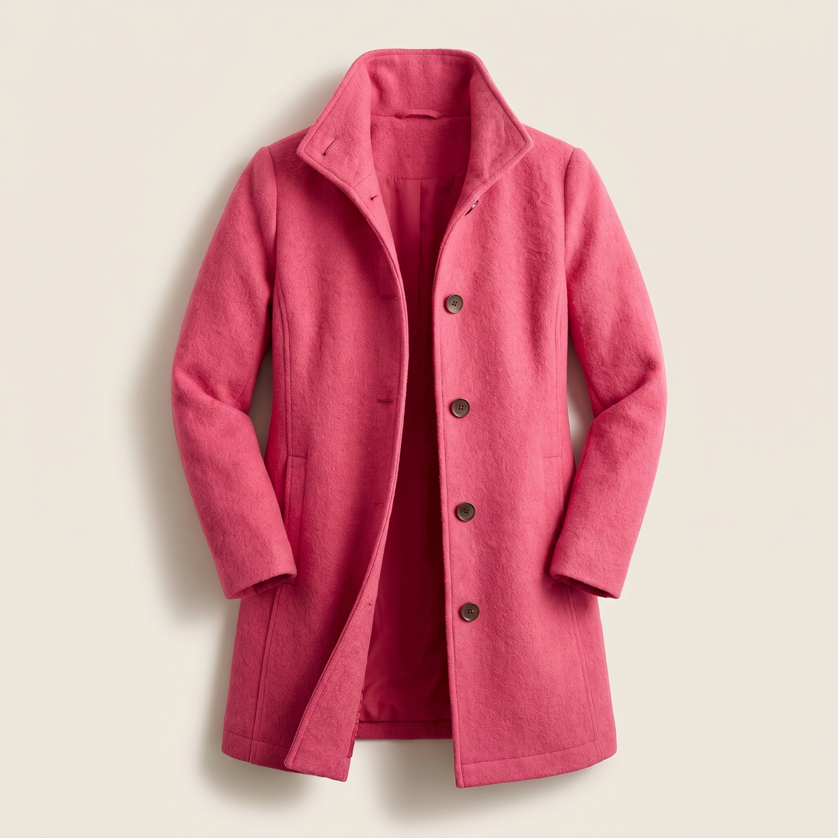 Women's Classic Wool-Blend Longline Winter Coat