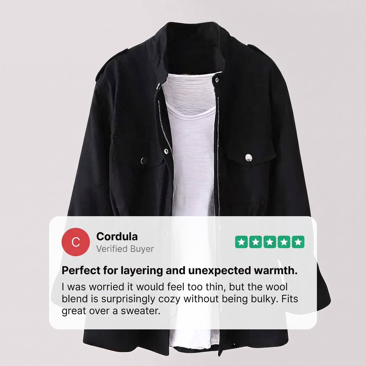 Women's Button-Up Casual Jacket with Drawstring Waist