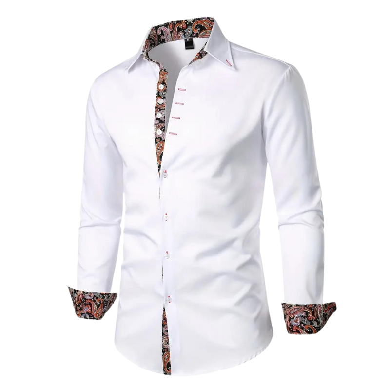 Stylish Shirt with Paisley Accent for Men