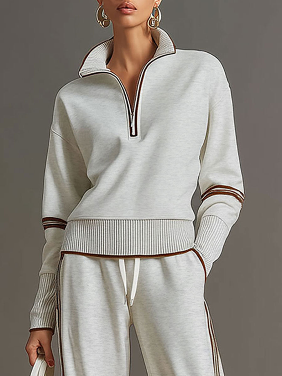 Women's Long Sleeve Half-Zip Co-Ord Tracksuit Set