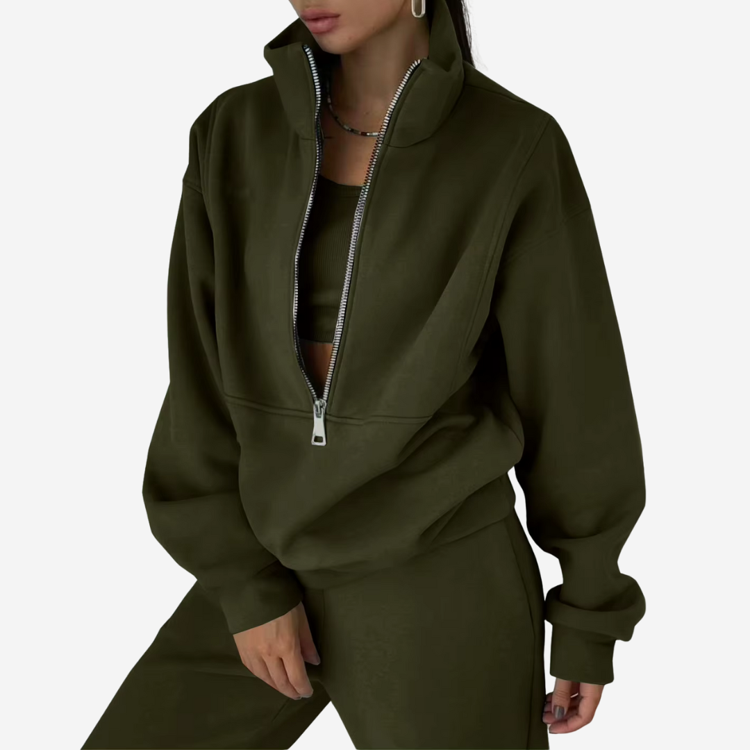 Women's Quarter-Zip Sweatshirt & Jogger Set