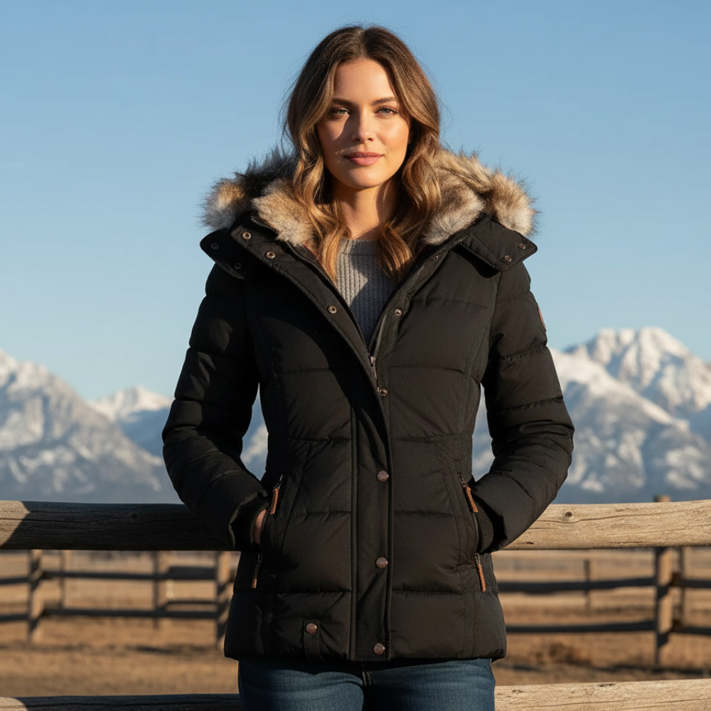 Women's Faux Fur Hooded Puffer Jacket