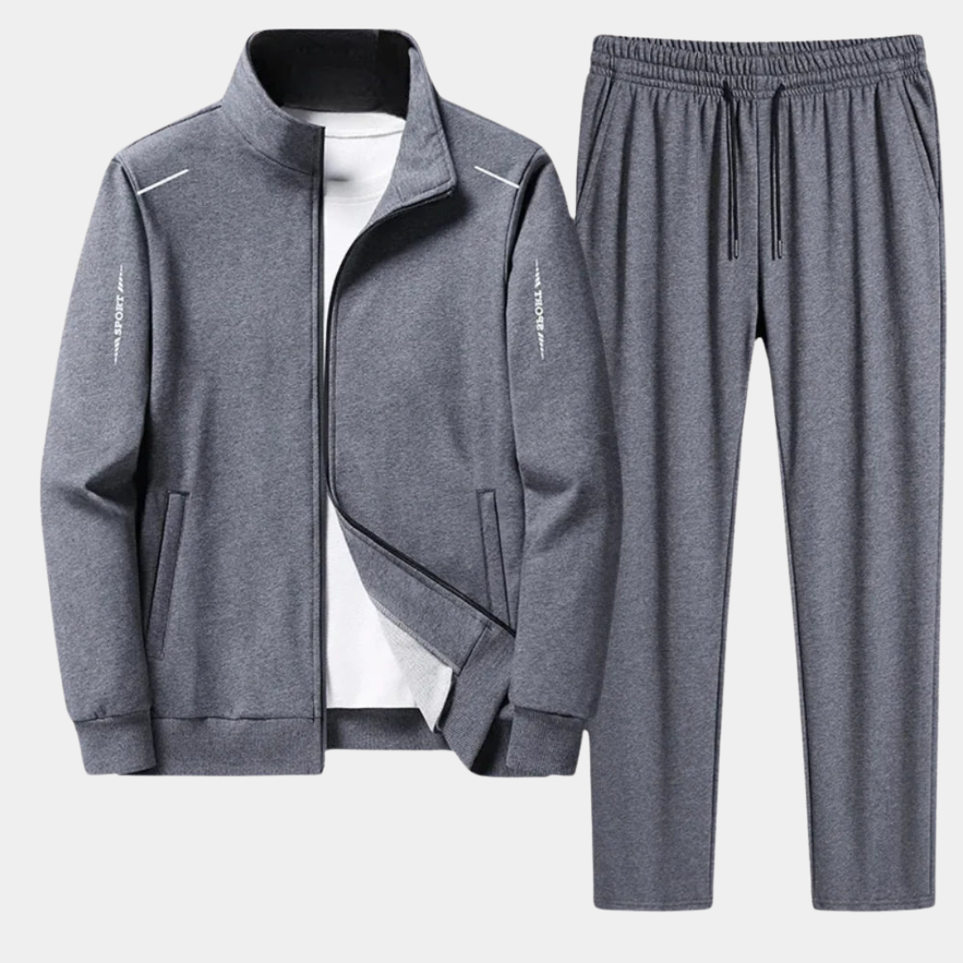 Men's Lightweight Zip-Up Jacket & Jogger Tracksuit Set