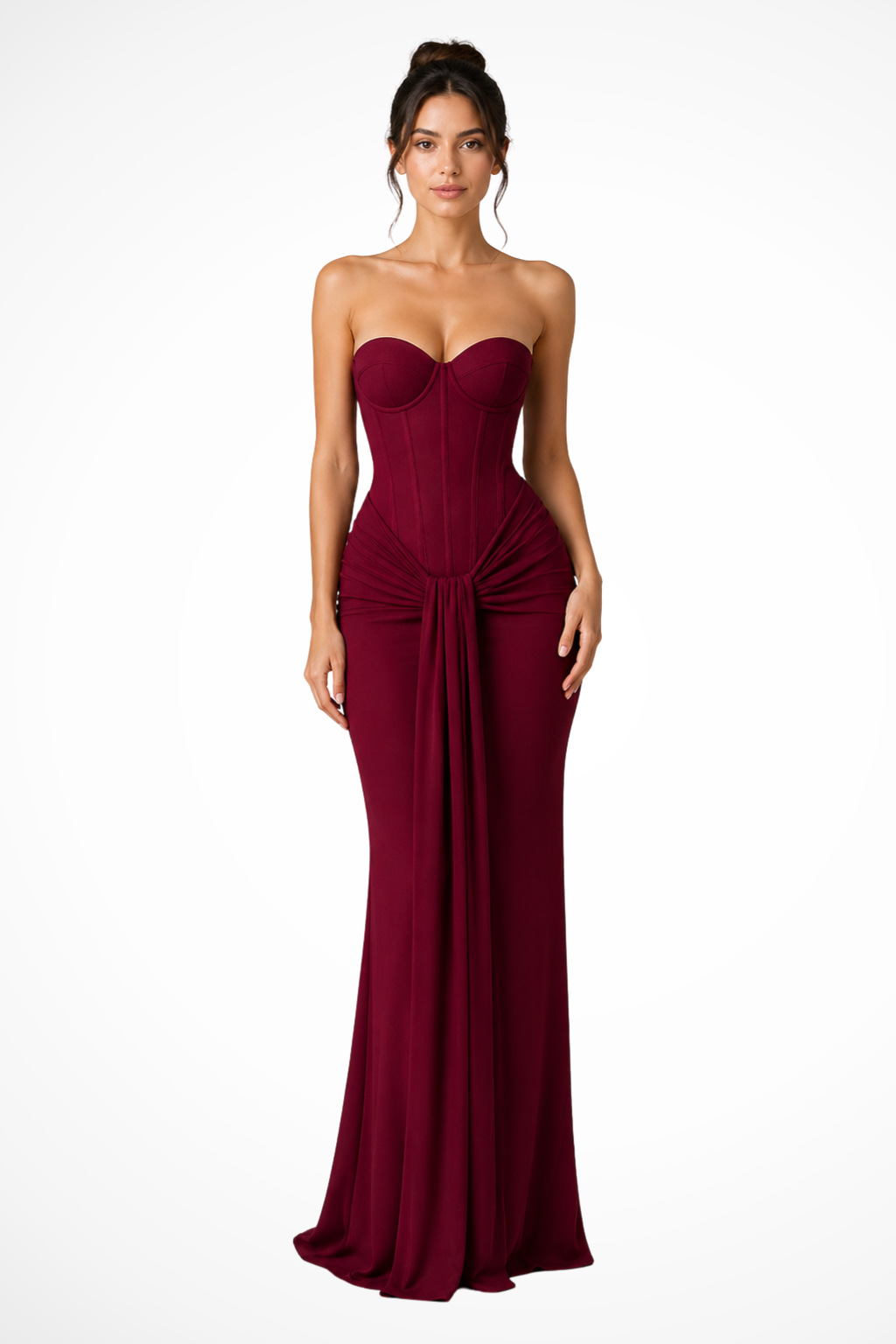Women’s Strapless Corset Maxi Dress for Elegant Evening Glamour