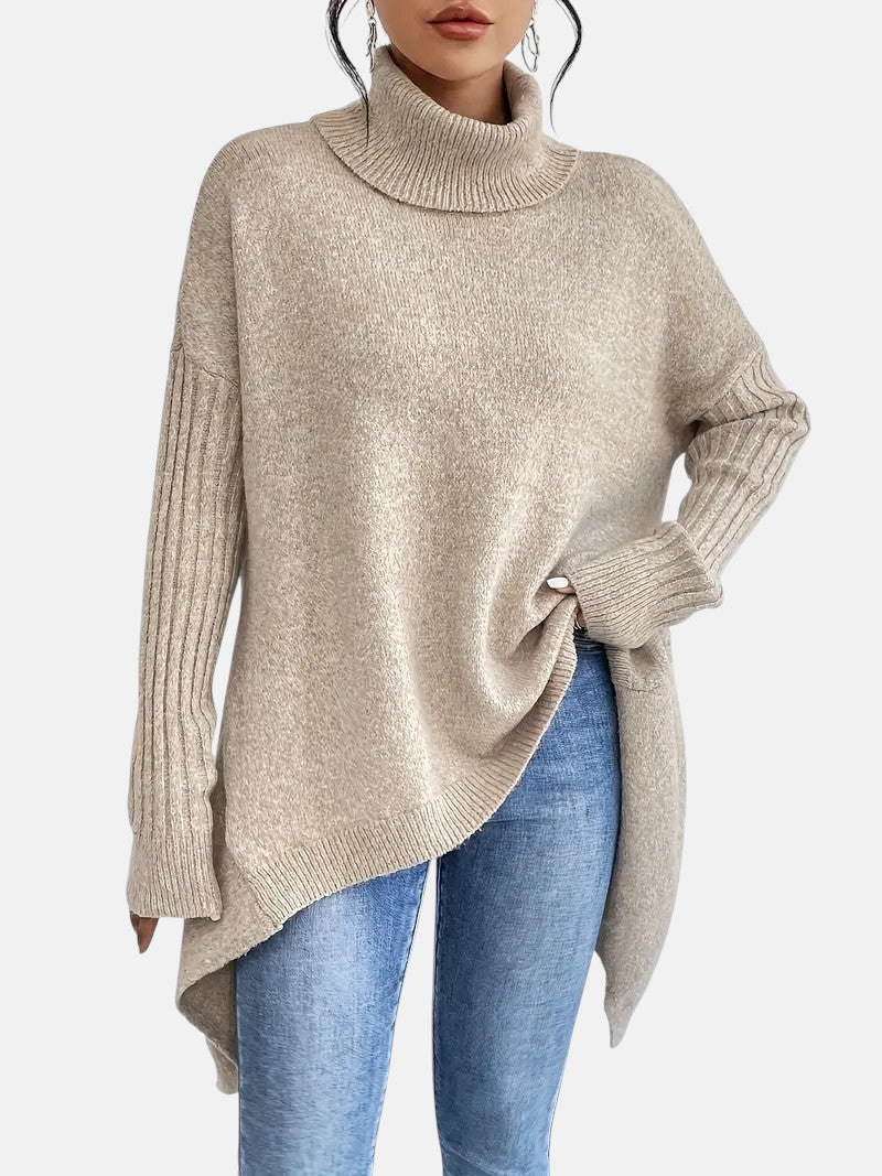 Women's Oversized Batwing Sleeves Turtleneck Sweater