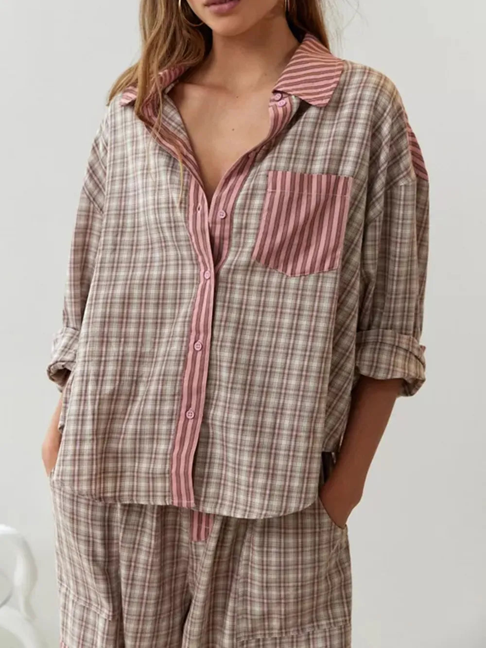 Soft Stretchy Women's Pajama Set Two-Piece