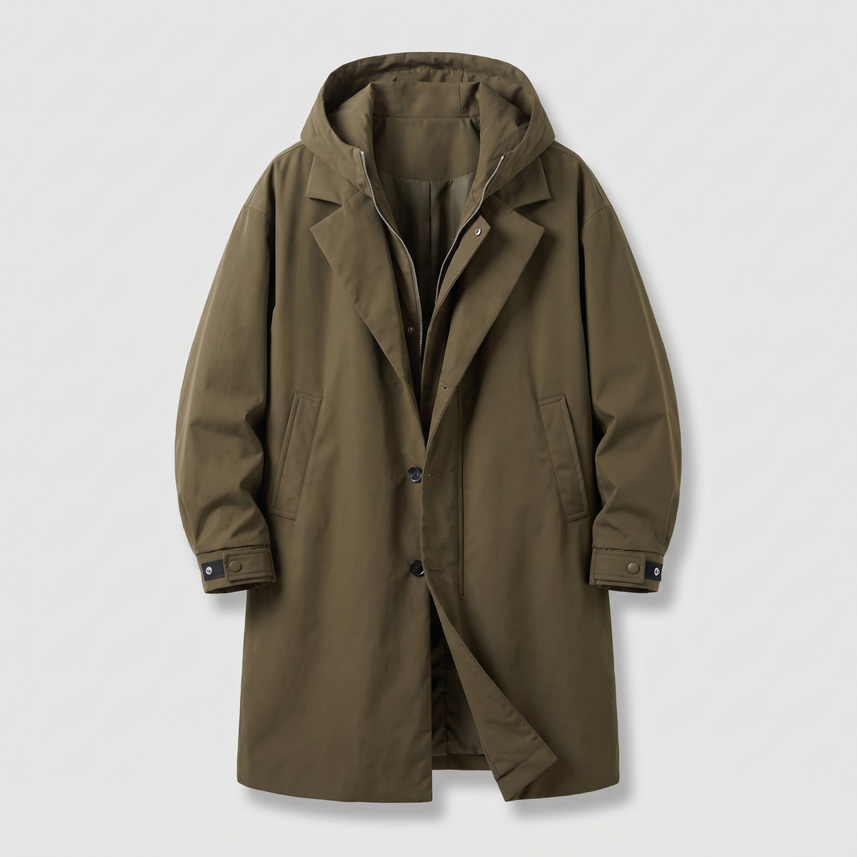 Men’s Hooded Waterproof Trench Coat