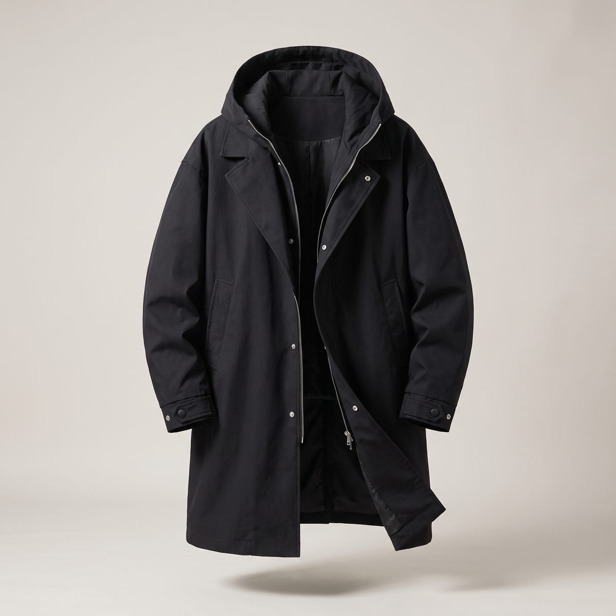 Men’s Hooded Waterproof Trench Coat