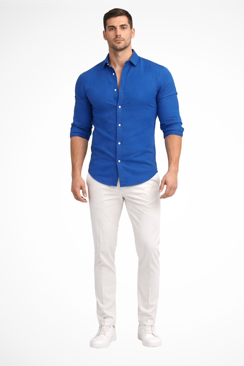 Men's Loose Fit Long Sleeve Casual Shirt