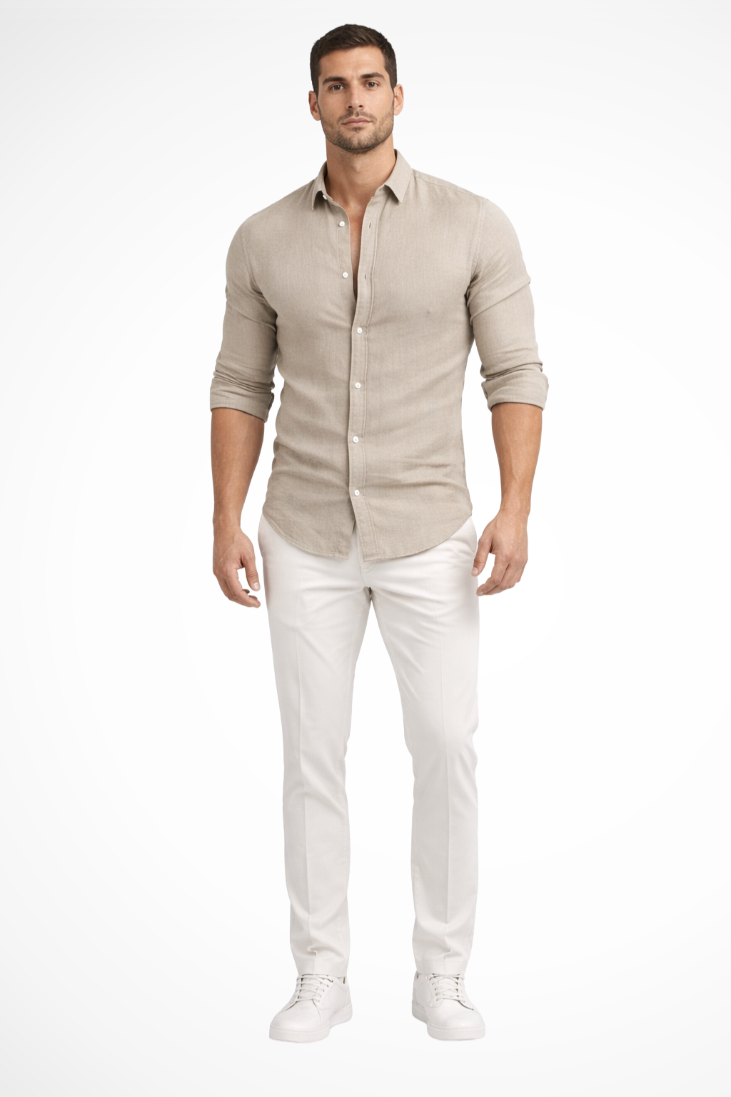 Men's Loose Fit Long Sleeve Casual Shirt