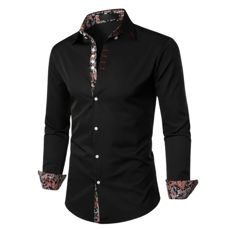 Stylish Shirt with Paisley Accent for Men