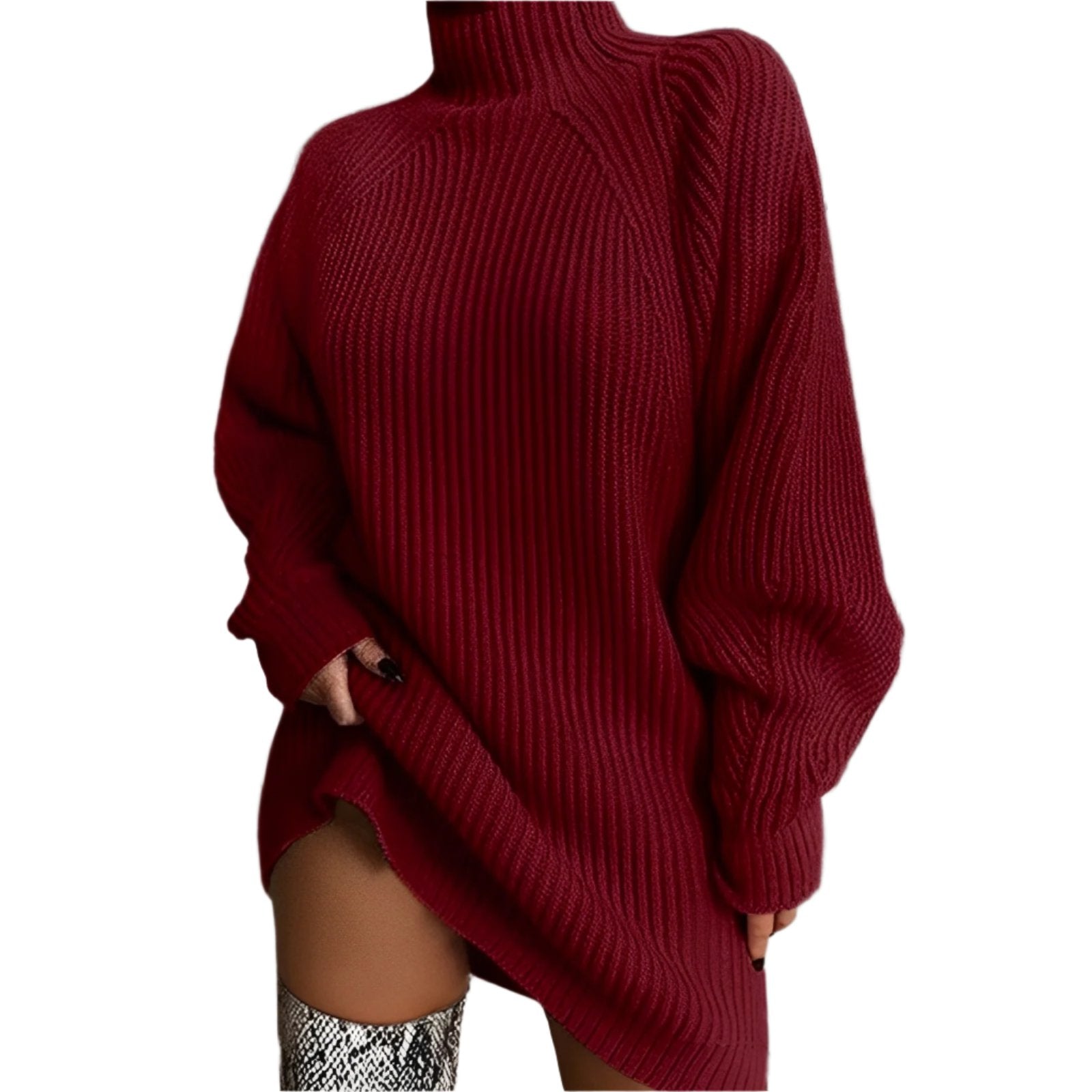 Stylish Oversized Women's Rollneck Sweater
