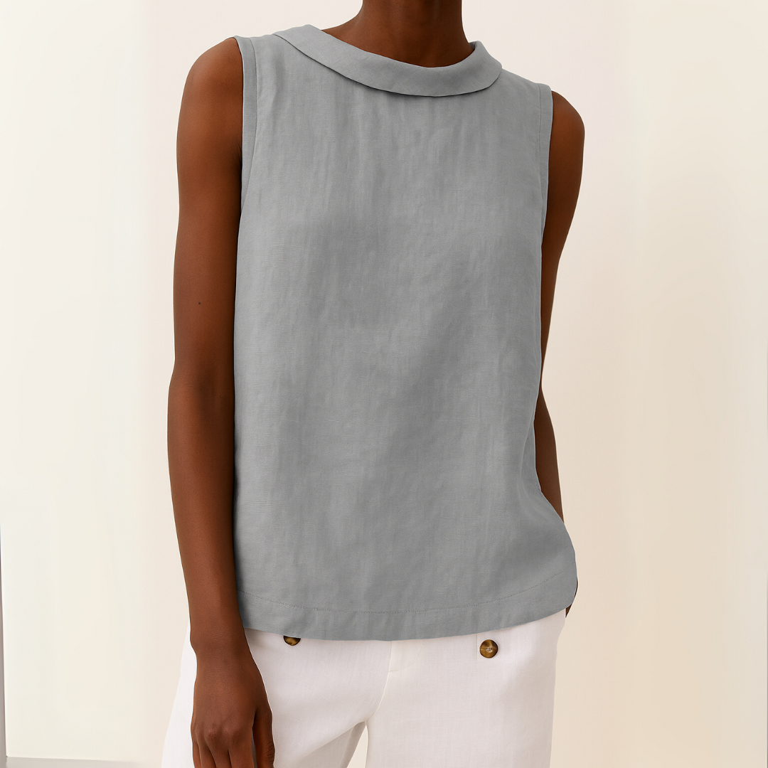 Women's Sleeveless Round Neck Casual Blouse