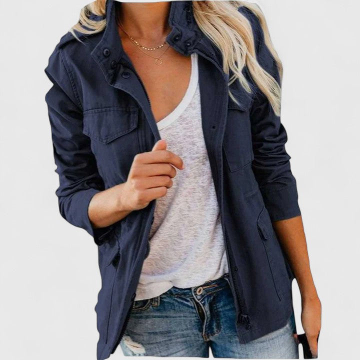 Women's Field Parka Jacker with Waist Drawstring