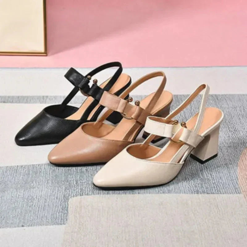 Elegant Double-Strap Slingback Heels