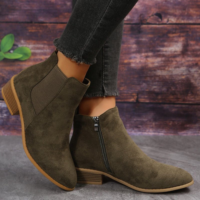 Stylish Women's Suede Ankle Boots