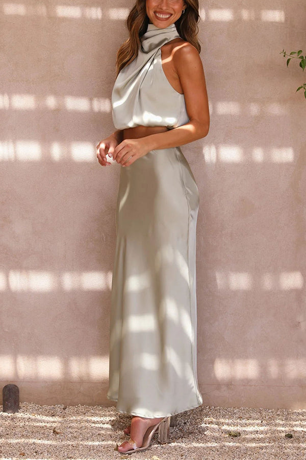 Women's Maxi Skirt Set with Matching Top