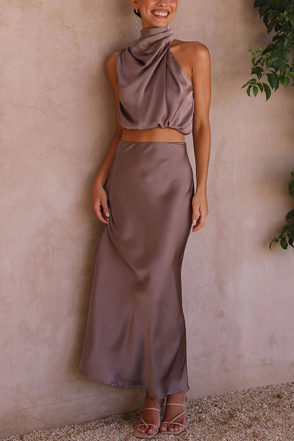 Women's Maxi Skirt Set with Matching Top