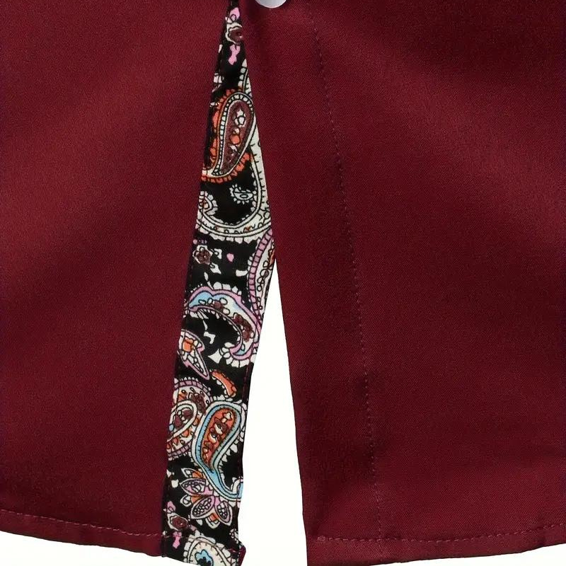 Stylish Shirt with Paisley Accent for Men