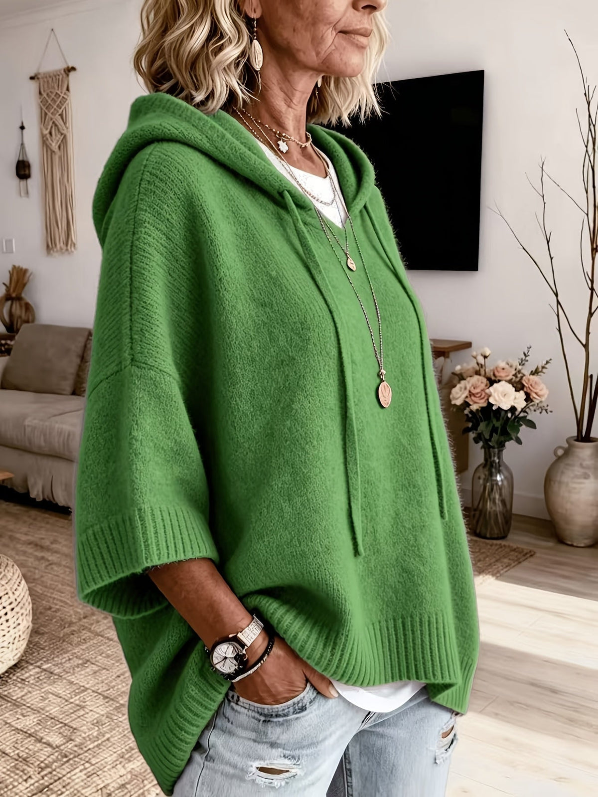 Women's Batwing Sleeves Oversized Hoodie