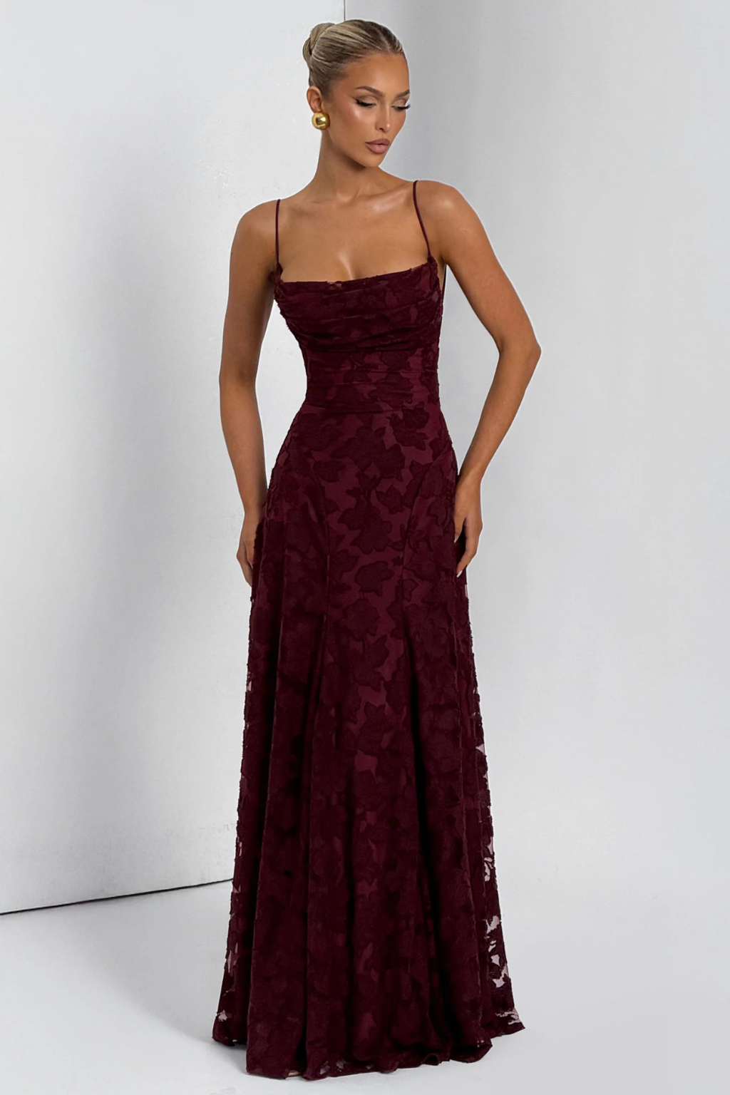 Women’s Strapless Lace Mermaid Evening Gown with Open Back